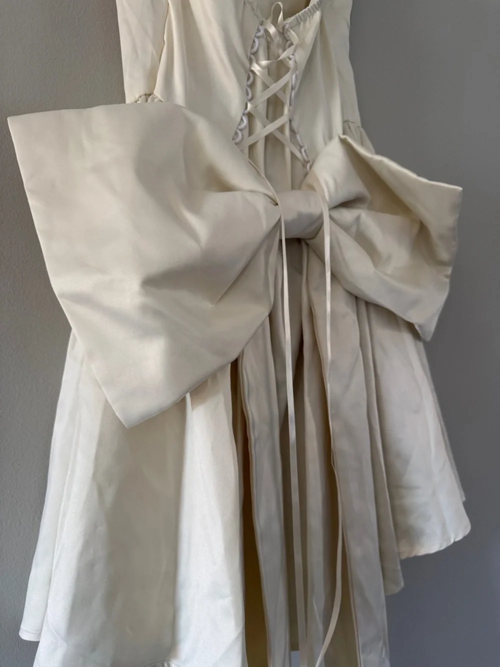 Strapless Cream Cocktail Dress - Picture 6 of 8